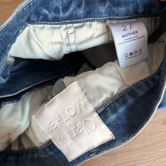 Mother Clare V. 27 NEW The Pleated Belle Prep Heel Jeans Playing in Paris - Picture 7 of 11